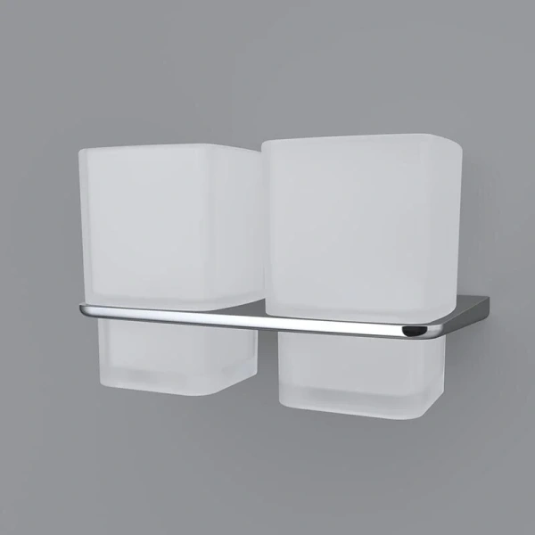 Стакан для ванной Am.Pm Inspire 2.0 двойной A50A343400 (детальная фотография), хром, комбинированные