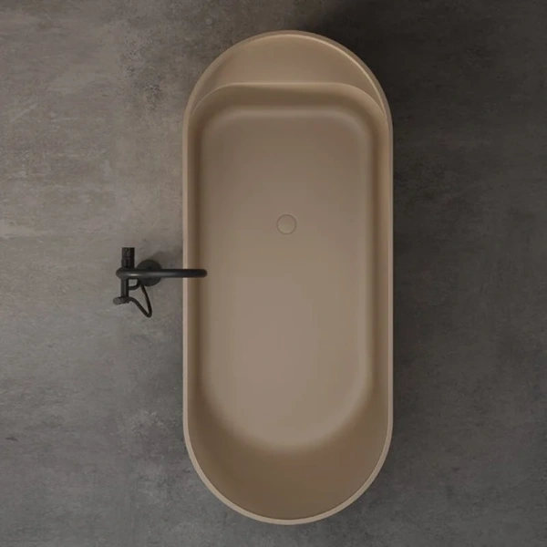 Ванна DEA Design Stripes DD8801 1710 1, 171 х 72 см, из искусственного камня, цвет dark camel matt (детальная фотография), современныe, hi-tech