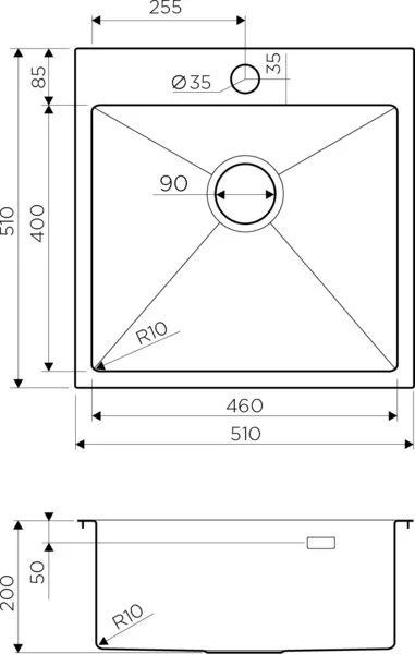 Мойка для кухни Omoikiri Akisame 51-LG 51 см светлое золото 4973439 (детальная фотография), врезные