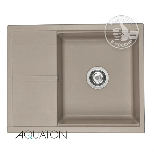 Мойка для кухни Акватон Делия 65 см серый шелк - фото 5
