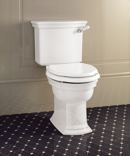 Унитаз компакт Devon & Devon Westminster IBWC круглый (детальная фотография), сиденье с микролифтом , с антивсплеском, компакт, низкие