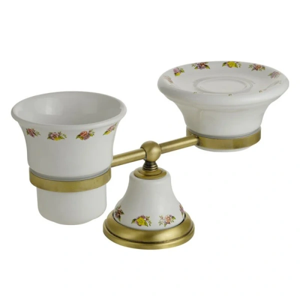 Мыльница и стакан для ванной Migliore Provance бронза 17642 (детальная фотография)