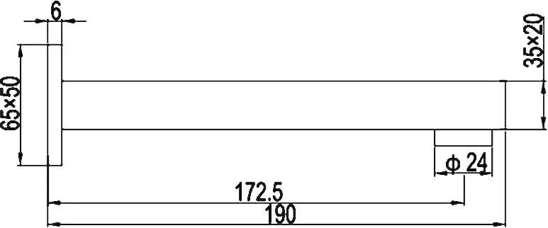 Излив для ванны RGW Shower Panels SP-149 хром, прямоугольный 21140949-01 (детальная фотография), в наличии