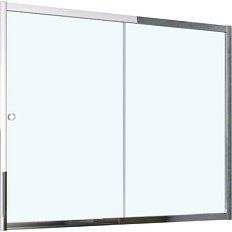 Душевая шторка на ванную профиль глянцевый хром стекло прозрачное Vegas-glass