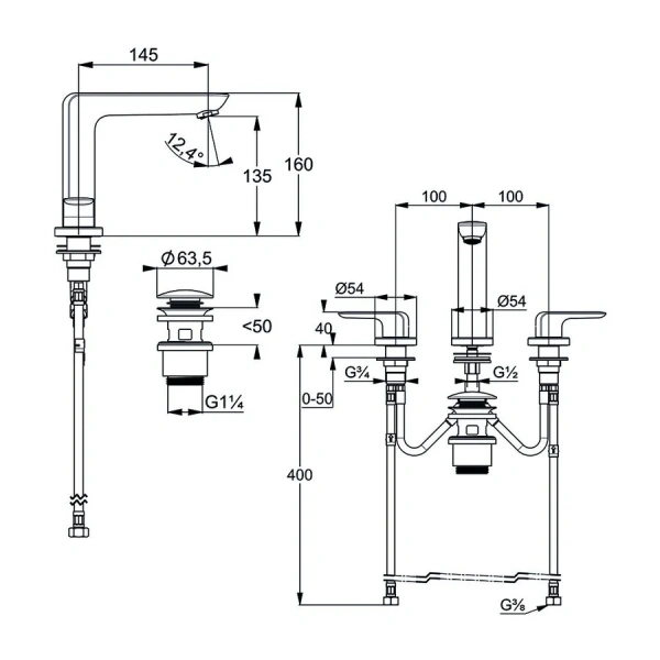Смеситель для раковины Kludi Ameo хром 413930575 (детальная фотография), для раковины