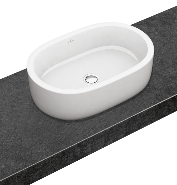 Раковина Villeroy & Boch Architectura 60 см с переливом, без покрытия CeramicPlus 41266001 (детальная фотография), современные, hi-tech