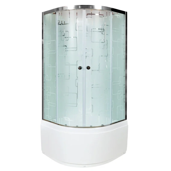 Душевая кабина Deto EM 100x100 см с гидромассажем EM4510NGM (детальная фотография), с высоким, глубоким поддоном, глубокий поддон