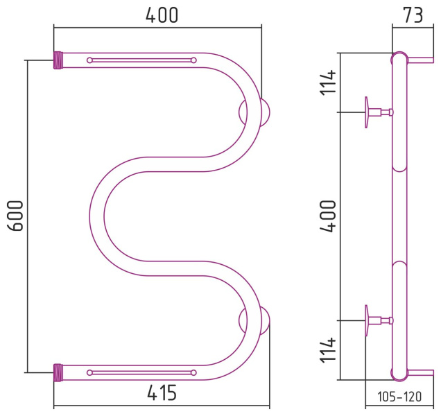 Схема (детальная фотография), хром