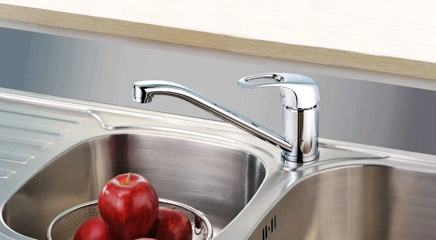 Смеситель для кухни IDDIS Alborg латунь хром K56001C (детальная фотография), современные, hi-tech