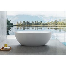 Ванна из искусственного камня Vincea 170x75 см белая матовая