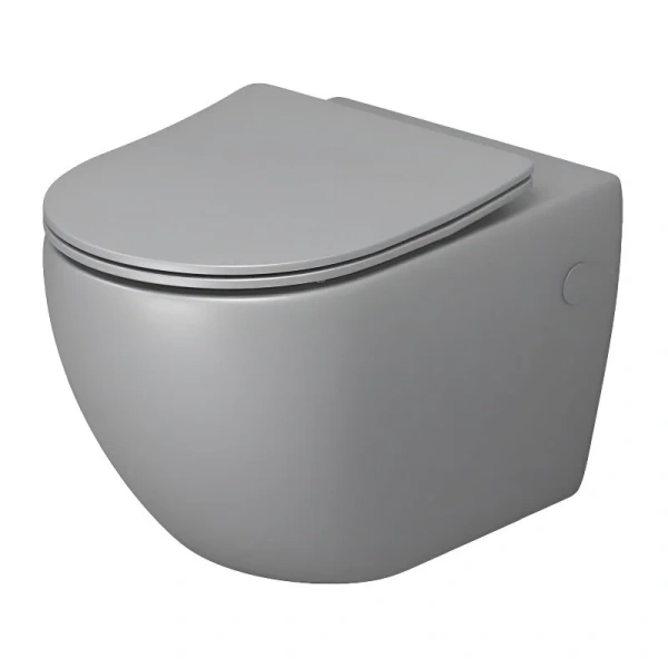 Унитаз подвесной Grossman Color светло-серый матовый GR-4411GLMS (детальная фотография)