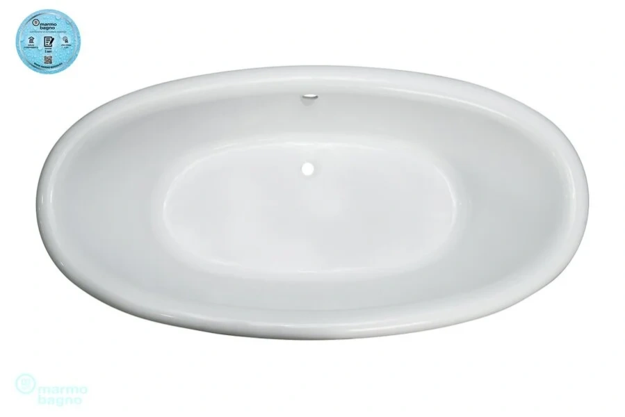 Ванна из искусственного камня Marmo Bagno Аззуро 180 x 90 см MB-A180-90 (детальная фотография), без гидромассажа