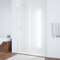 Душевая дверь профиль белый стекло сатин Vegas-glass