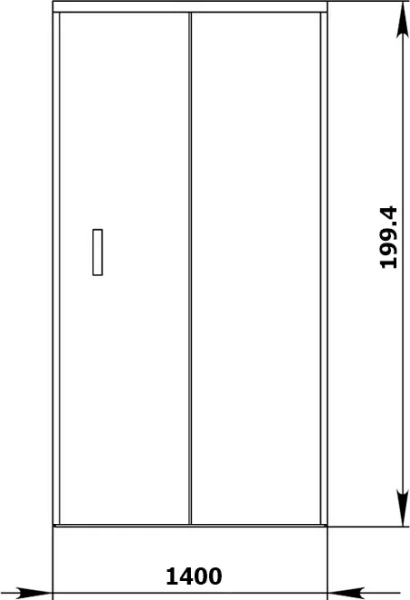 Душевая дверь Aquanet Alfa 140-12 00168421 (детальная фотография), раздвижные