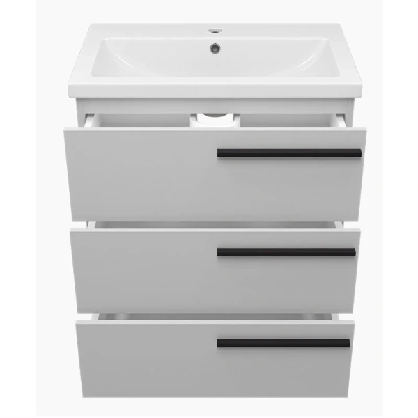 Тумба под раковину напольная Misty Ненси 70 см серая П-Нен-07070-503Я (детальная фотография), напольная, пристенная