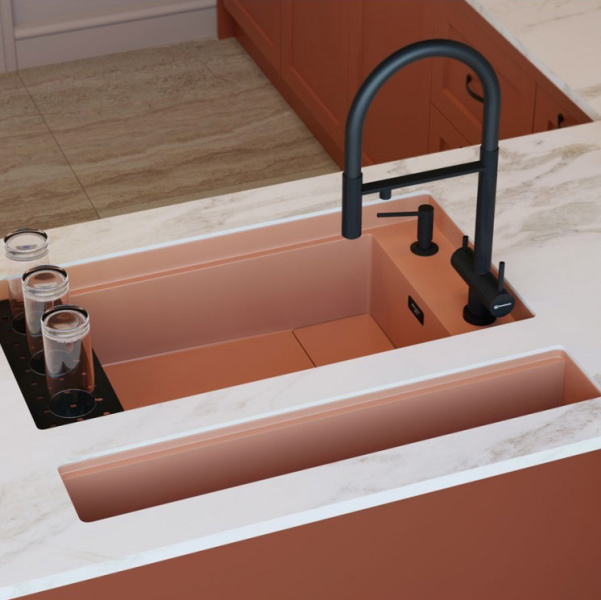 Смеситель для питьевой воды Omoikiri Kanto GB графит 4994356 (детальная фотография), для кухни, для питьевой воды с фильтром