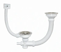 Выпуск для кухонной мойки IDDIS с переливом