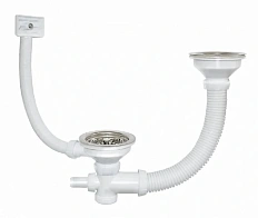 Выпуск для кухонной мойки IDDIS с переливом