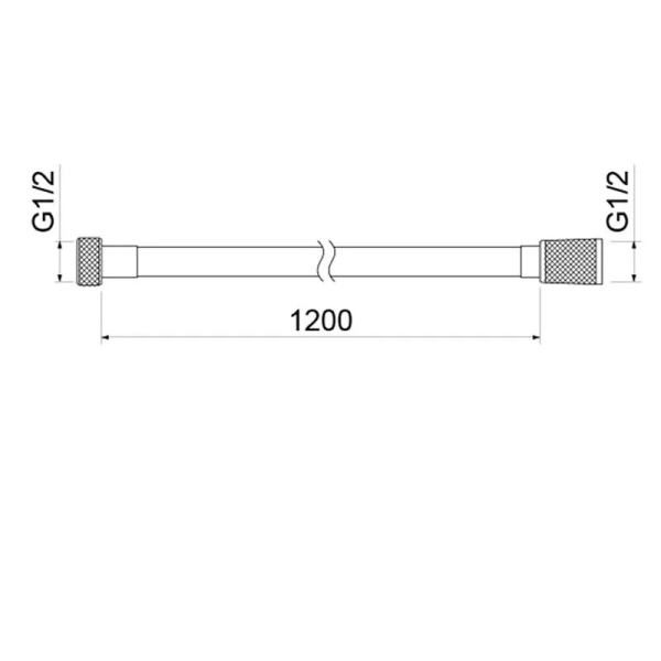 Шланг для душа Акватек хром AQ2104CR (детальная фотография), шланги для душа