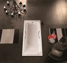 Ванна чугунная Jacob Delafon Parallel 150х70 см с отверстиями под ручки