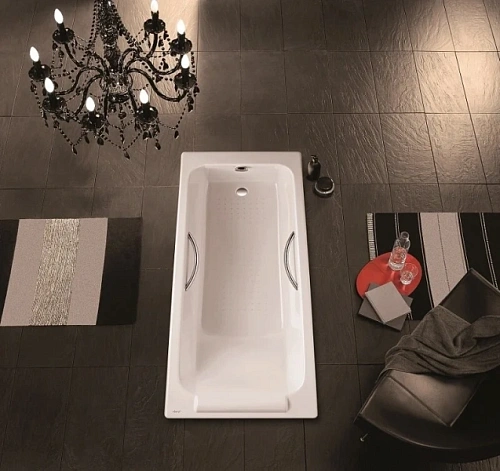 Ванна чугунная Jacob Delafon Parallel 150х70 см с отверстиями под ручки - фото 5