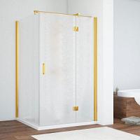 Душевой уголок профиль золотой стекло шиншилла Vegas-glass