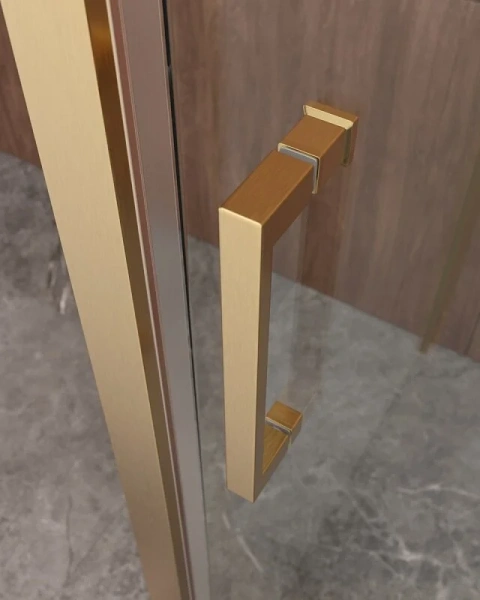 Душевой уголок Cezares Molveno 150x90 см стекло прозрачное профиль золото MOLVENO-AH-11-150/90-C-BORO-IV (детальная фотография), стеклянные, угловые, без поддона