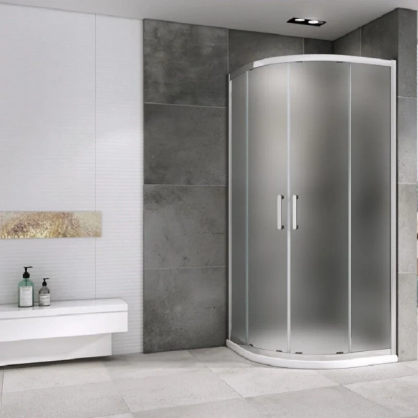 Душевой уголок Abber Schwarzer Diamant 80x80 см стекло матовое AG01080M (детальная фотография), 80х80