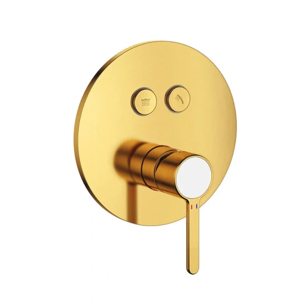 Душевой комплект Cezares Eco брашированное золото ECO-DSET-BORO (детальная фотография), золотые