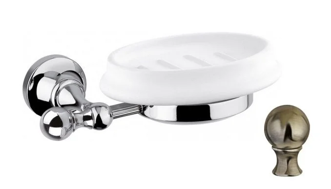 Мыльница Cezares Olimp хром, с кристаллом Swarovski OLIMP-SOD-01-Sw (детальная фотография), металлические, из керамики