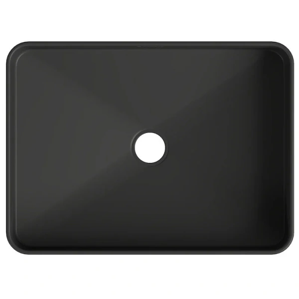 Раковина Aqueduto ESPIRAL 50 см черная матовая ESP0440 (детальная фотография), накладные (на столешницу)