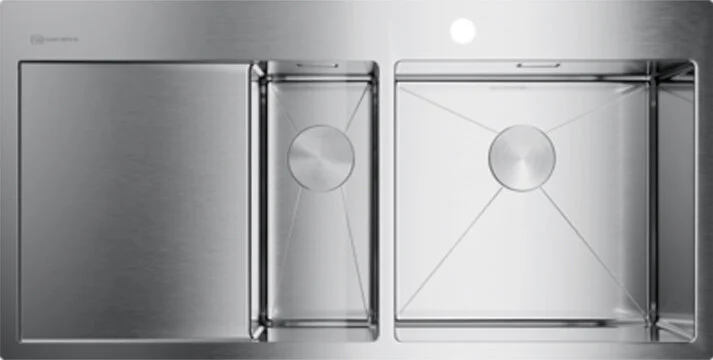 Мойка для кухни Omoikiri Akisame 100-2-IN-R 100 см нержавеющая сталь чаша справа 4973547 (детальная фотография)