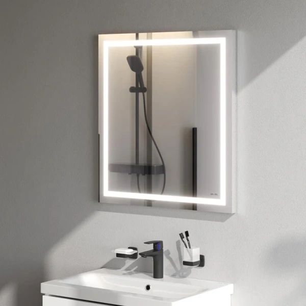 Зеркало с подсветкой AM.PM Gem 65 см настенное M91AMOX0651WG (детальная фотография), с подсветкой