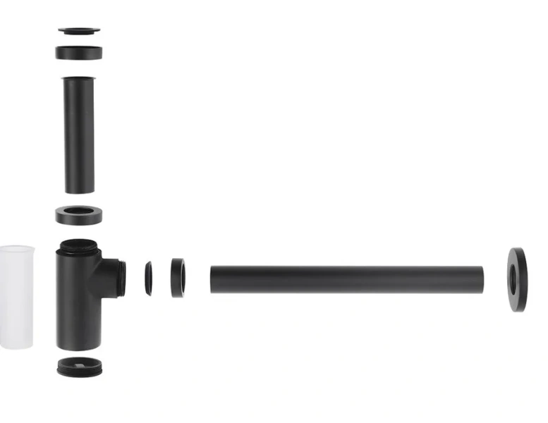 Сифон для раковины Timo золото матовое 958/17L (детальная фотография), современные, hi-tech