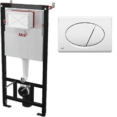 Инсталляция для унитаза Alcaplast кнопка смыва белая