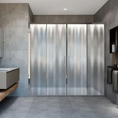 Душевая дверь в нишу Vincea Garda 170 см стекло шиншилла - фото 2