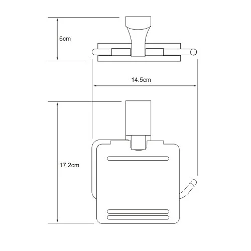 Бумагодержатель WasserKRAFT Exter с крышкой K-5225 (детальная фотография), бронза