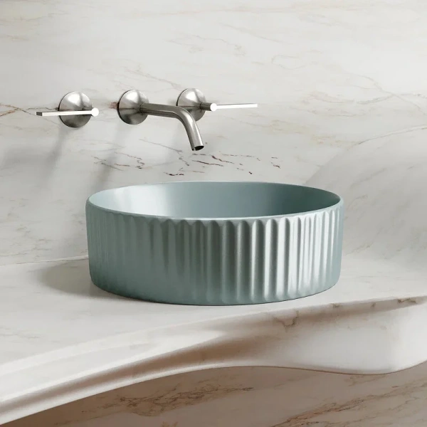 Раковина Ceramica Nova Element 36 см зеленая CN6057MLG (детальная фотография), маленькие, в форме чаши, круглой формы