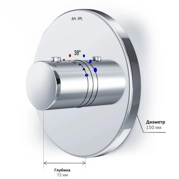 Смеситель для душа AM.PM Like F8075500 (детальная фотография), хром