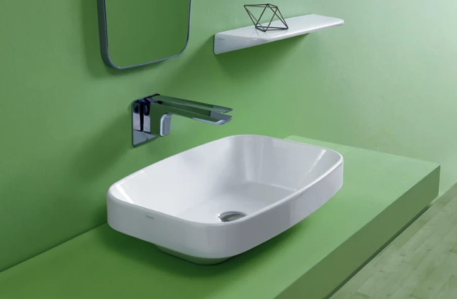 Раковина Simas Baden Baden 60 см белая BB11bi*0 (детальная фотография), накладные (на столешницу), пристенные