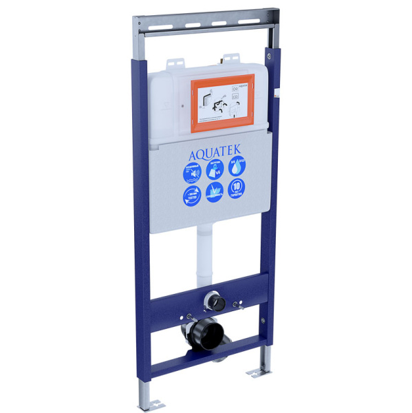 Инсталляция для унитаза Акватек EasyFix 51 INS-0000009 со звукоизоляционной прокладкой (детальная фотография), для унитаза