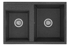 Мойка для кухни Акватон Делия 78 см графит