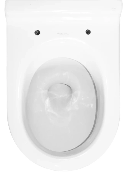 Унитаз подвесной Sanita Lux Attica белый WC.WH/Attica/DM/WHT.G/S1 (детальная фотография), с горизонтальным, прямым выпуском, с прямым выпуском