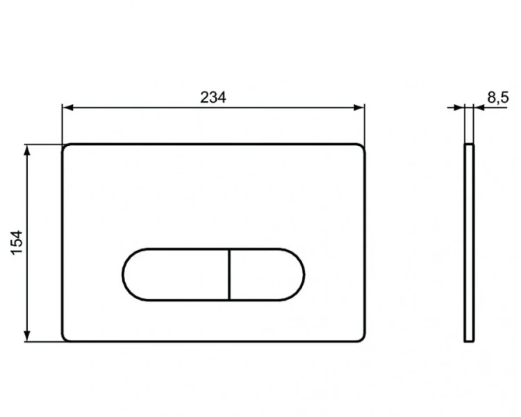 Клавиша смыва Ideal Standard ProSys Oleas пневматическая R0116AA (детальная фотография), в наличии