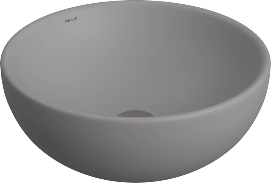 Раковина BERGES Mascon 45 см матовая серая 181062 (детальная фотография)
