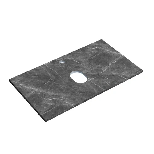 Столешница Sancos 80 см с отверстием под смеситель black sky - фото 6