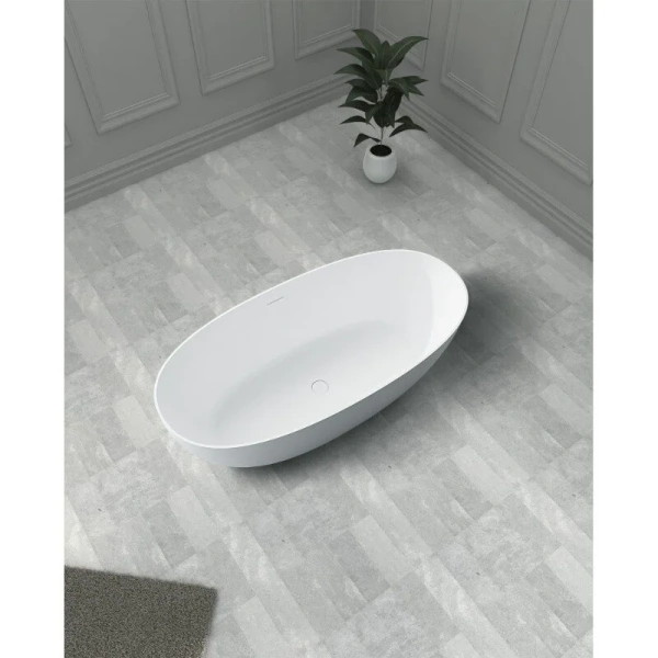 Ванна из искусственного камня Abber Stein 170x75 см отдельностоящая AS9624-1.7 (детальная фотография), современныe, hi-tech