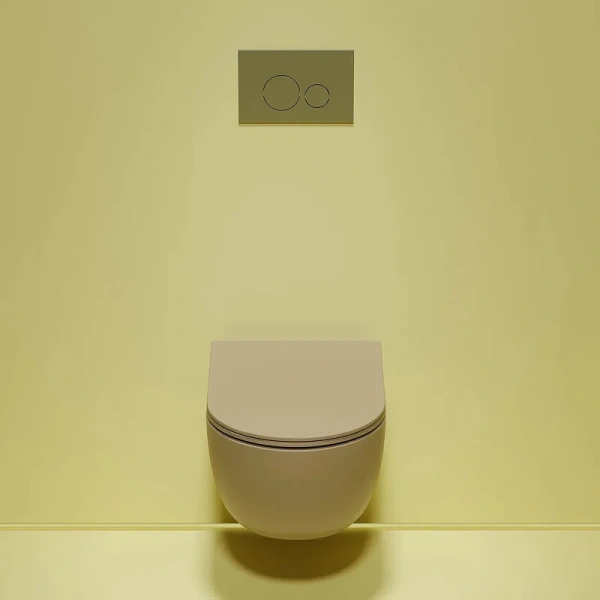 Унитаз подвесной Ceramica Nova Modena капучино матовый CN6063MC (детальная фотография), безободковые, сиденье с микролифтом , с антивсплеском
