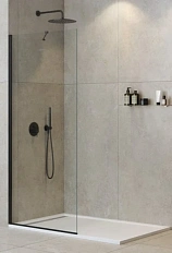 Душевая перегородка Cezares Liberta 140 см профиль черный