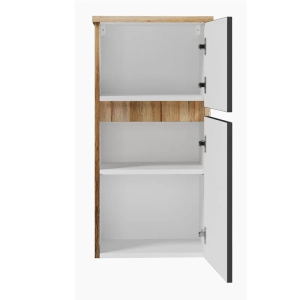 Шкаф подвесной Misty Ива 40 см графит/дуб вотан П-Ива05040-48 (детальная фотография), 40 см